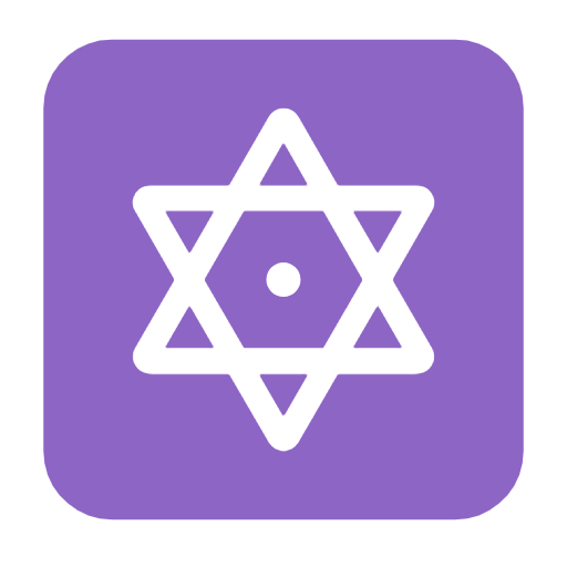 Six Pointed Star With Middle Dot on Microsoft Fluent