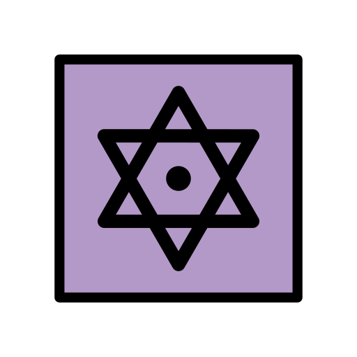 Six Pointed Star With Middle Dot on OpenMoji