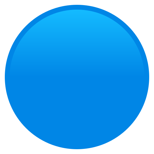 Large Blue Circle on JoyPixels