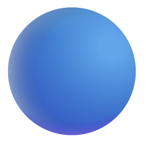 Large Blue Circle on Microsoft 3D