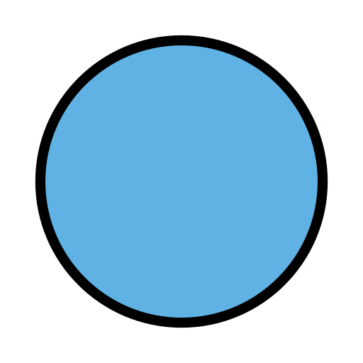 Large Blue Circle on OpenMoji
