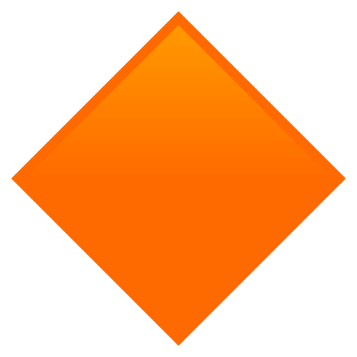 Large Orange Diamond on JoyPixels