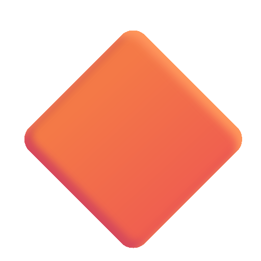 Large Orange Diamond on Microsoft 3D