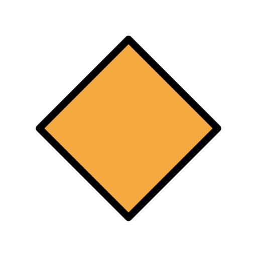 Large Orange Diamond on OpenMoji