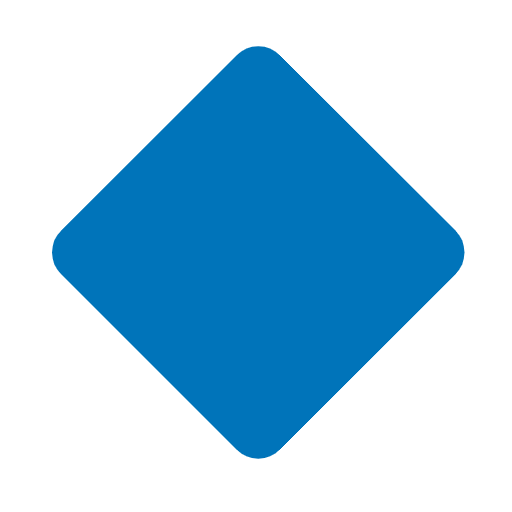 Large Blue Diamond on Microsoft Fluent