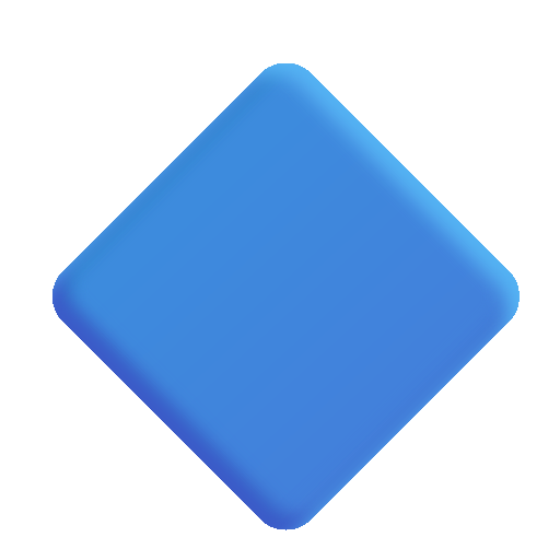 Large Blue Diamond on Microsoft 3D