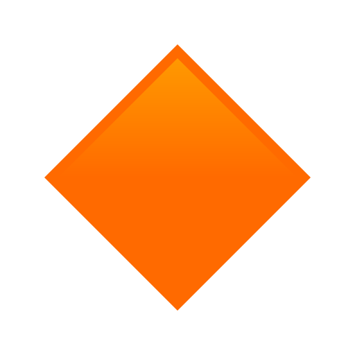 Small Orange Diamond on JoyPixels