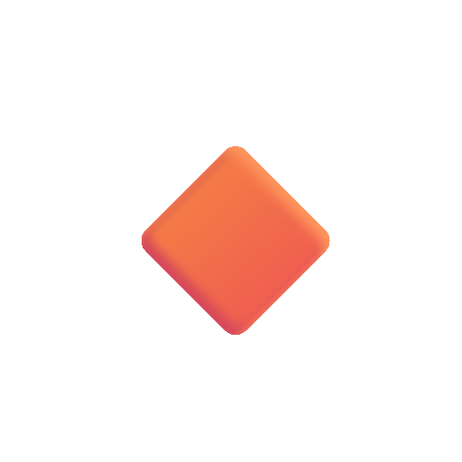 Small Orange Diamond on Microsoft 3D