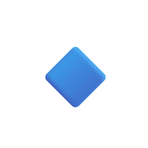 Small Blue Diamond on Microsoft 3D
