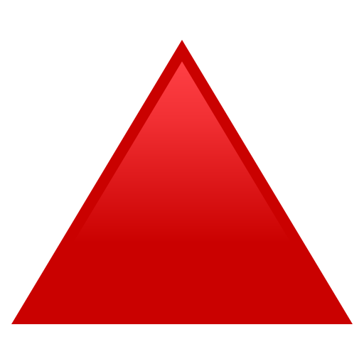 Up-pointing Red Triangle on JoyPixels
