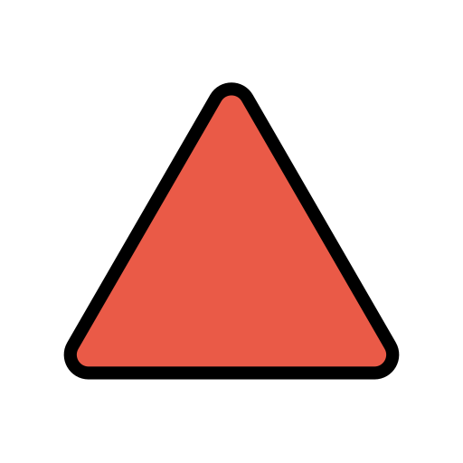 Up-pointing Red Triangle on OpenMoji