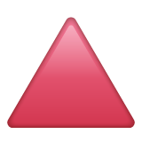 Up-pointing Red Triangle on WhatsApp