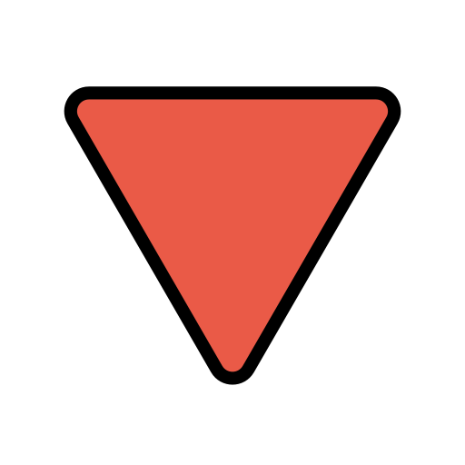 Down-pointing Red Triangle on OpenMoji
