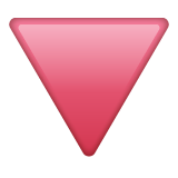 Down-pointing Red Triangle on WhatsApp