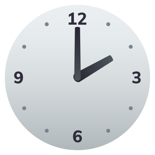 Clock Face Two Oclock on JoyPixels