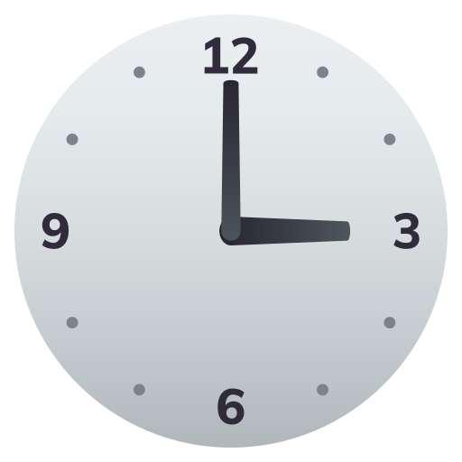 Clock Face Three Oclock on JoyPixels