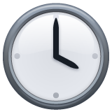 Clock Face Four Oclock on WhatsApp