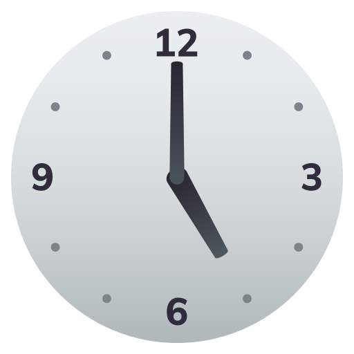 Clock Face Five Oclock on JoyPixels