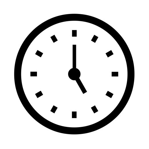 Clock Face Five Oclock on Noto Emoji