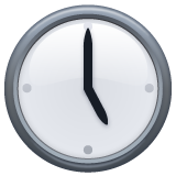 Clock Face Five Oclock on WhatsApp