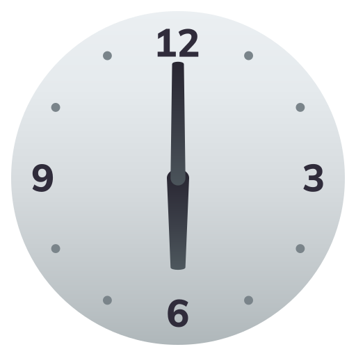 Clock Face Six Oclock on JoyPixels