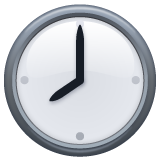 Clock Face Eight Oclock on WhatsApp