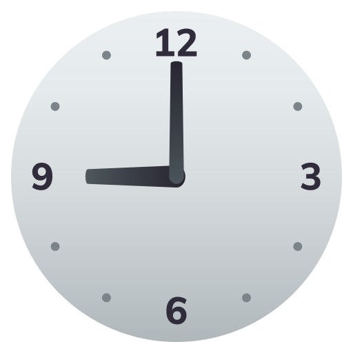 Clock Face Nine Oclock on JoyPixels