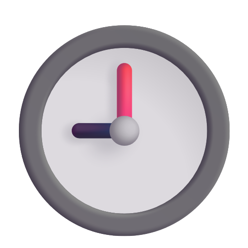 Clock Face Nine Oclock on Microsoft 3D