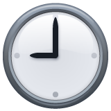 Clock Face Nine Oclock on WhatsApp
