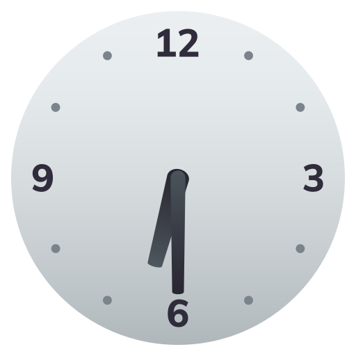 Clock Face Six-thirty on JoyPixels