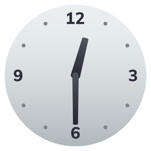 Clock Face Twelve-thirty on JoyPixels