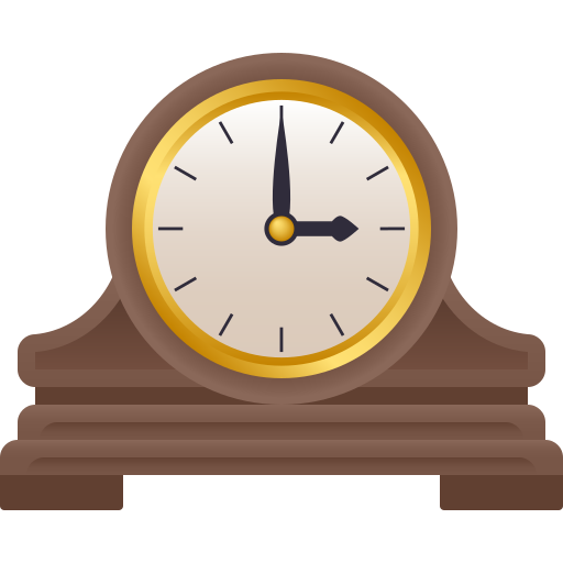 Mantelpiece Clock on JoyPixels