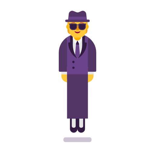 Person In Suit Levitating on Microsoft Fluent