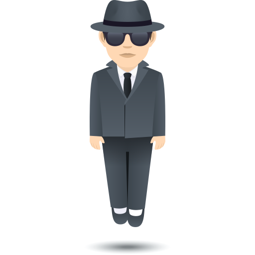 Person In Suit Levitating: Light Skin Tone on JoyPixels