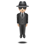 Person In Suit Levitating: Light Skin Tone on WhatsApp