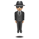 Person In Suit Levitating: Medium-Light Skin Tone on WhatsApp
