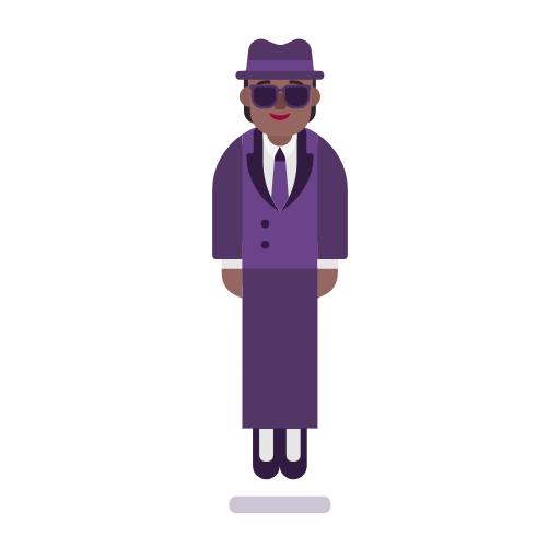 Person In Suit Levitating: Medium-Dark Skin Tone on Microsoft Fluent