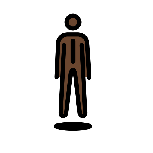 Person In Suit Levitating: Dark Skin Tone on OpenMoji