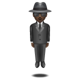 Person In Suit Levitating: Dark Skin Tone on WhatsApp