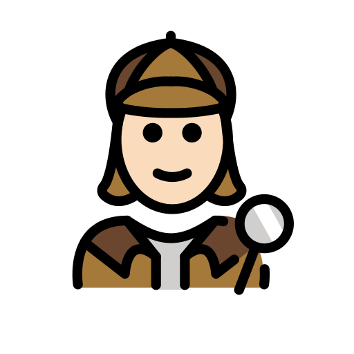 Woman Detective: Light Skin Tone on OpenMoji