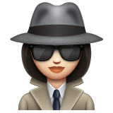 Woman Detective: Light Skin Tone on WhatsApp
