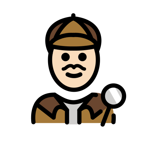 Man Detective: Light Skin Tone on OpenMoji