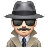 Man Detective: Light Skin Tone on WhatsApp