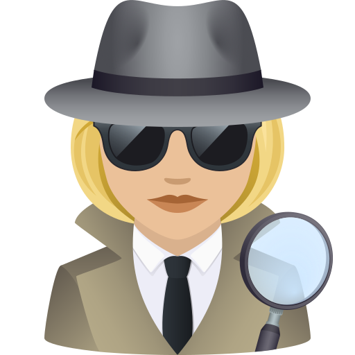 Woman Detective: Medium-Light Skin Tone on JoyPixels