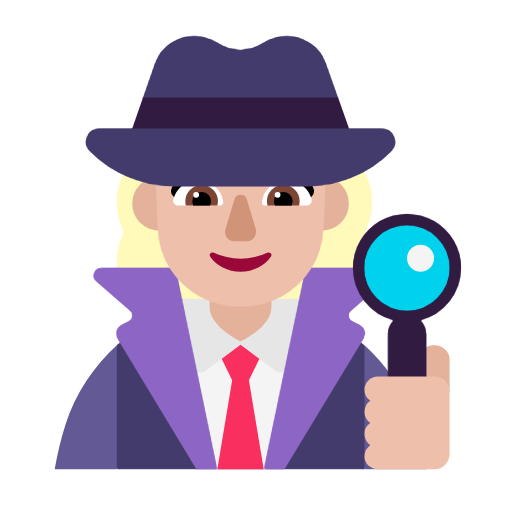 Woman Detective: Medium-Light Skin Tone on Microsoft Fluent
