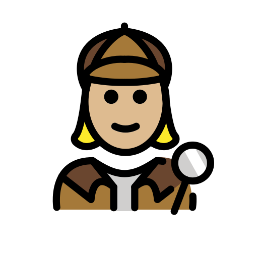 Woman Detective: Medium-Light Skin Tone on OpenMoji