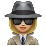 Woman Detective: Medium-Light Skin Tone on WhatsApp