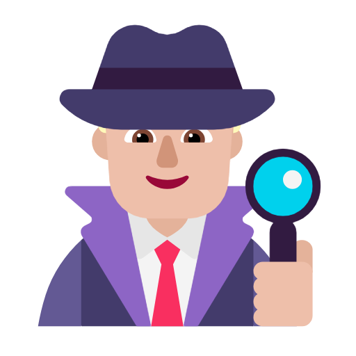Man Detective: Medium-Light Skin Tone on Microsoft Fluent
