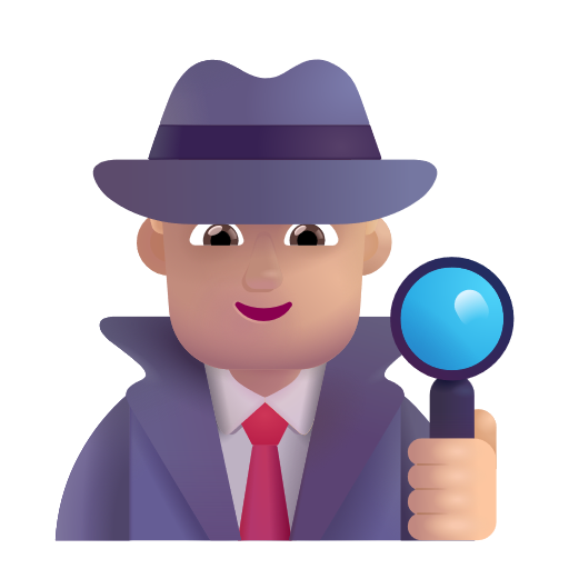 Man Detective: Medium-Light Skin Tone on Microsoft 3D