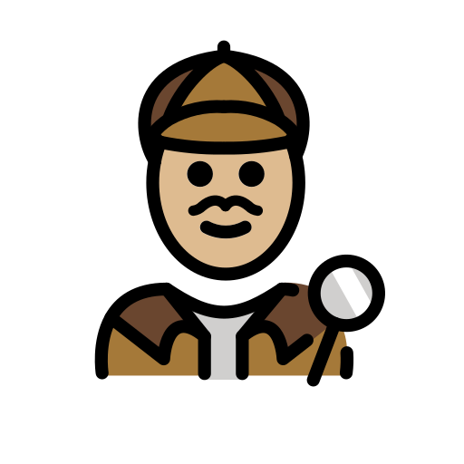 Man Detective: Medium-Light Skin Tone on OpenMoji